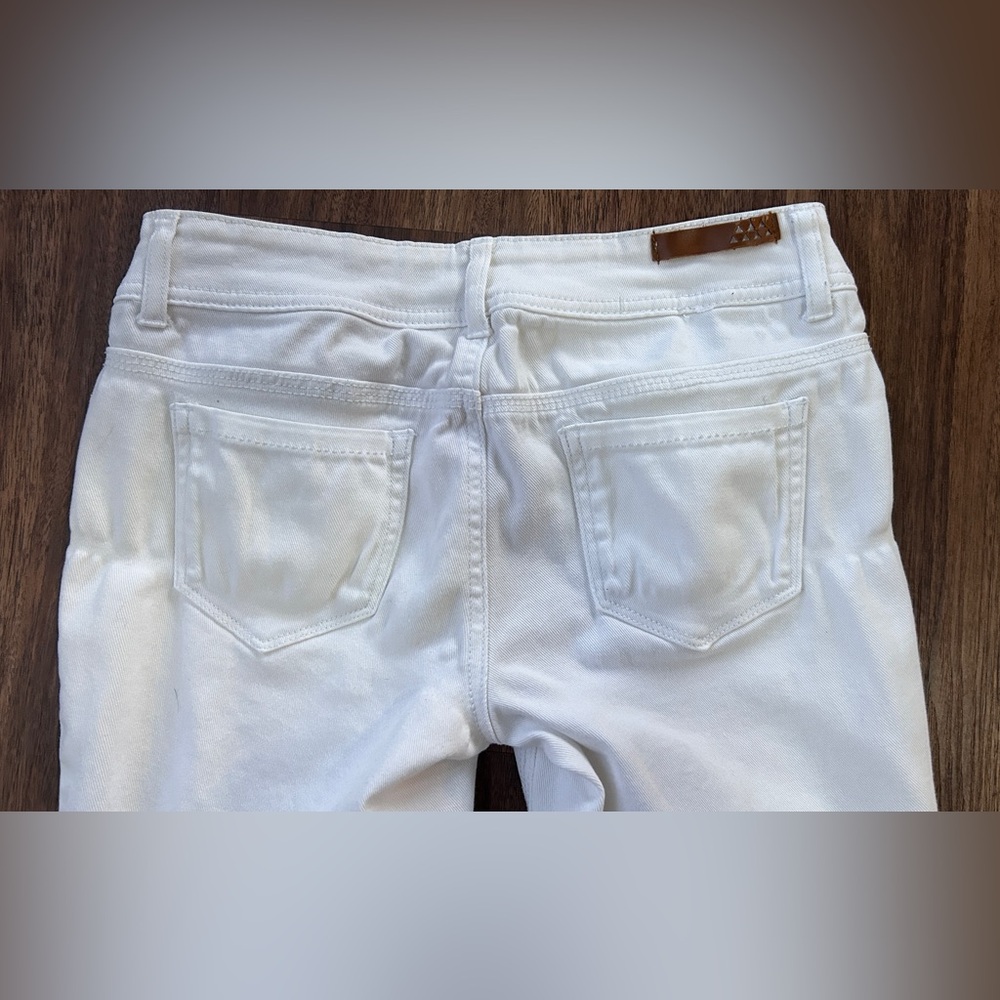 Y2K DOLLHOUSE Low Rise White Bootcut Flare Jeans 2000s Mall Preppy Indie Size 3 - Picture 11 of 13